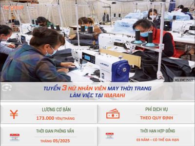 Đơn hàng Nhật bản - May Thời trang